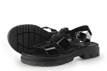 Sacha Sandalen in maat 38 Zwart, Verzenden, Zwart, Sandalen of Muiltjes, Zo goed als nieuw