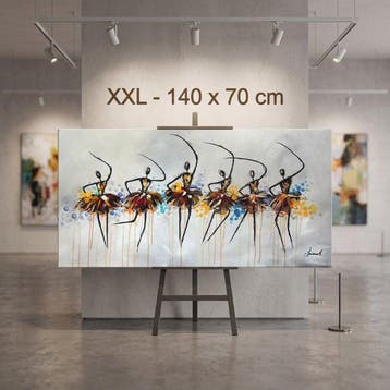 Monika Spiewak - Dancing - Oil Painting Stretched On The