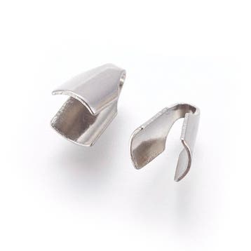 2 x RVS 304 koordeind veterklem 8 x 5 x 6 mm – binnenzijd., Ophalen of Verzenden, Nieuw, Draad