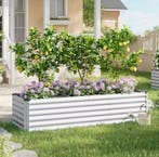 Stalen Verhoogd Bed Anti-Roest Zilver Tuin Balkon Groenten, Verzenden, Nieuw