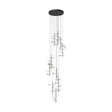 *WOONWINKEL* Kare Design Trapez Design Hanglamp Zwart En Mes, Verzenden, Nieuw