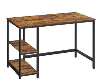 Industrieel Bureau met Planken – Ruim Werkblad Stevig Frame, Verzenden, Nieuw