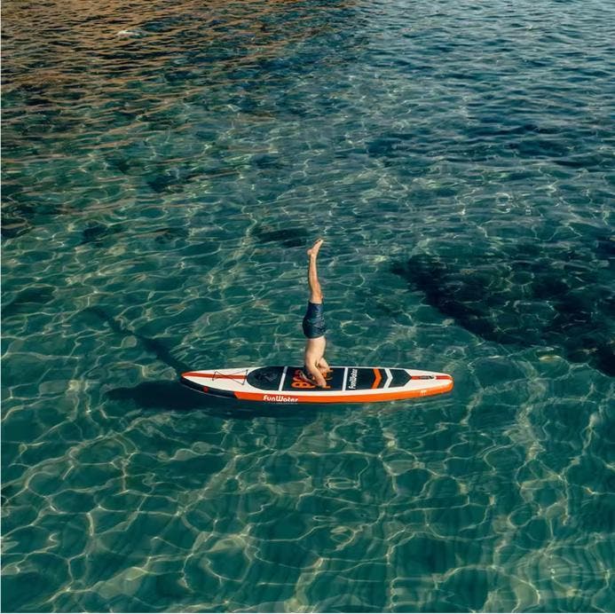 Opblaasbaar SUP board 335 cm touring met 3 vinnen tas, Watersport en Boten, Suppen, Nieuw, Verzenden