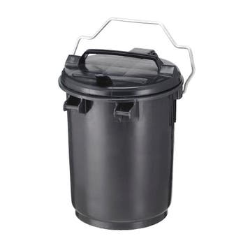 Kunststof afvalemmer 35 liter grijs met beugel, 30 tot 40 liter, Ophalen of Verzenden, Nieuw, Kunststof