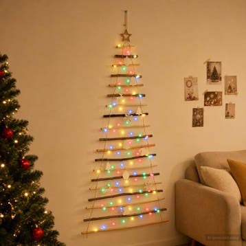 vidaXL Hangende Kerstboom 180 cm 100 LEDs Meerkleurig, Verzenden, Nieuw