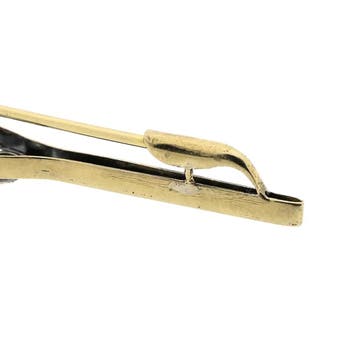 Gouden broche met robijn en diamanten; 0,12 ct., Sieraden, Tassen en Uiterlijk, Broches, Gebruikt, Overige kleuren, Ophalen of Verzenden