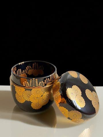 Kousen - Natsume - Makie Gouden Theekist Theeceremonie, Antiek en Kunst