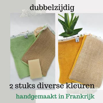 2 stuks Handgemaakte Bamboe handschoen dubbelzijdig met, Nieuw