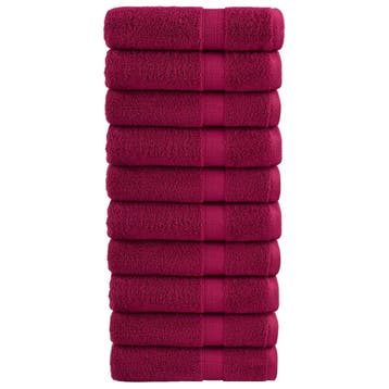 vidaXL Badhanddoeken SOLUND 10 st 600 g/m² 70x140 cm, Verzenden, Nieuw, Rood