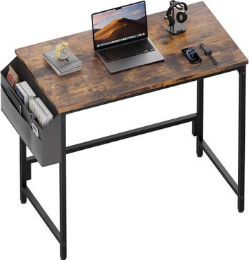 Bureau - Computertafel - Computerbureau - 80x50 cm - Bruin -, Huis en Inrichting, Bureaus, Verzenden, Zo goed als nieuw