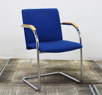 Lande Slede Vergaderstoel - Blauw, Huis en Inrichting, Stoelen, Ophalen of Verzenden, Gebruikt