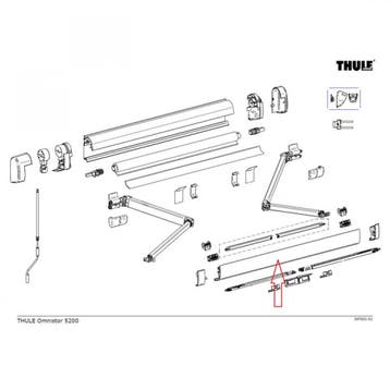 Thule Lead Rail 5200 3.50 Wit, Ophalen of Verzenden, Nieuw, Thule