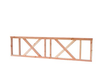 Douglasvision Hekwerk Met Kruis 178.5 x 73 cm Zwart, Tuin en Terras, Nieuw