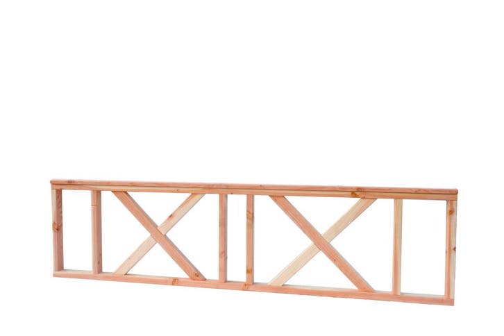 Douglasvision Hekwerk Met Kruis 178.5 x 73 cm Zwart, Tuin en Terras, Schuttingen