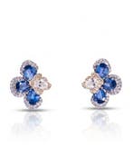 Statement oorbellen - 14 karaat Witgoud, Geel goud - 6.39ct., Sieraden, Tassen en Uiterlijk, Antieke sieraden