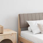vidaXL Gestoffeerd hoofdbord Taupe 180 cm Massief grenenhout, Huis en Inrichting, Slaapkamer | Bedden, Verzenden, Nieuw, Bruin