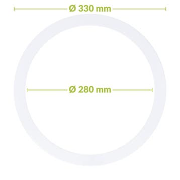 Luxar Verloopring Polystyreen Ø280-330mm Wit, Verzenden, Nieuw, Overige fittingen