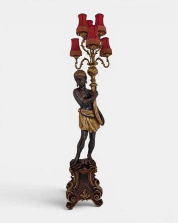 Staande lamp - Hout - Venetiaanse Moor