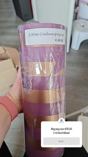 toonbankrol paars goud 100m (Insta Sale, OUTLET), Ophalen of Verzenden, Nieuw