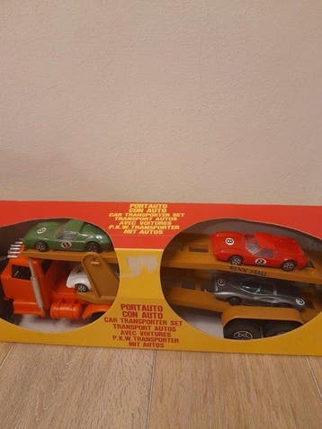 Polistil 1:32 - Model sedan (6) - Camion trasporto auto con, Nieuw