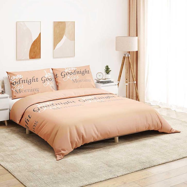 vidaXL Dekbedovertrekset 155x220 cm katoen roze, Huis en Inrichting, Slaapkamer | Beddengoed, Roze, Nieuw, Verzenden