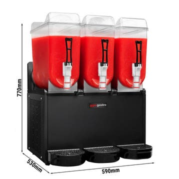 GGM Gastro | Slushmachine - 3x 12L - 1,4kW - Zwart | SMS36 |, Zakelijke goederen, Horeca | Keukenapparatuur, Verzenden, Nieuw in verpakking