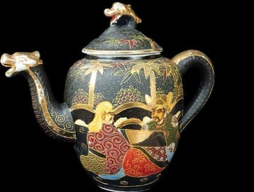Satsuma - Theeservies (21) - Porselein - Porselein met de
