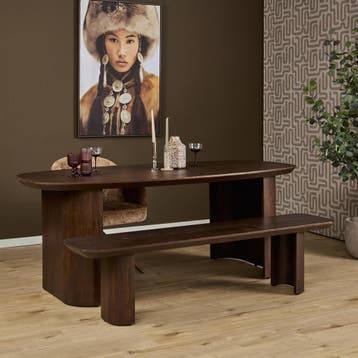 Eetkamerbank Maré Brown | 220 cm | Starfurn, Huis en Inrichting, Ophalen of Verzenden, Nieuw
