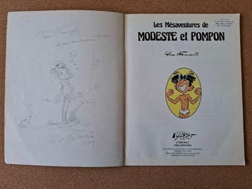 Les Mésaventures de Modeste et Pompon T2 + dédicace - B - 1, Boeken, Nieuw