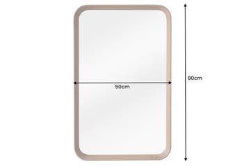 Moderne wandspiegel AMSTERDAM 80cm natuurlijk massief, Huis en Inrichting, Woonaccessoires | Spiegels, Ophalen of Verzenden, Nieuw
