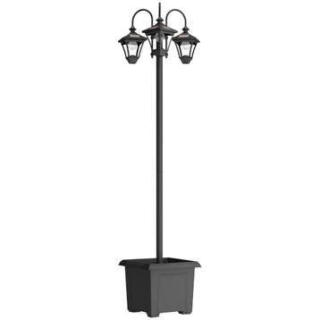 Zonnelantaarn Staande Lamp Met Bloempot 185cm Hoogte Verstel, Verzenden, Nieuw