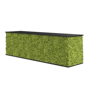 Toonbank TONNY 5 | 300cm | Zwart marmer & mos, Verzenden