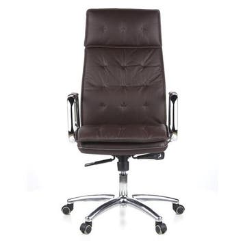 Directiestoel | Met Armleuning | Leder | Bruin | Villa 20, Verzenden, Nieuw
