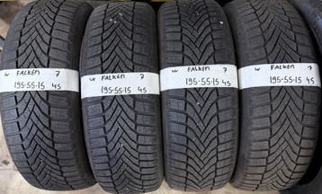 4x 195-55-15 Falken Winter 4x 7mm €45 Per Band 195 55 15, Auto-onderdelen, Banden en Velgen, Ophalen, Gebruikt, 15 inch, Winterbanden