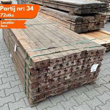 Geschaafde Hardhouten Schuttingpalen 2700x90x90mm, Ophalen of Verzenden, Nieuw