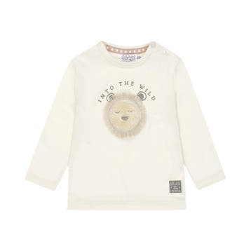 Dirkje jongens longsleeve off white leeuwtje - 56 (1-2, Ophalen of Verzenden, Nieuw