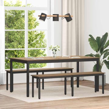 vidaXL Bank Ambachtelijk eiken 160 x 35 x 45 cm Bewerkt hout, Verzenden, Nieuw, Hout