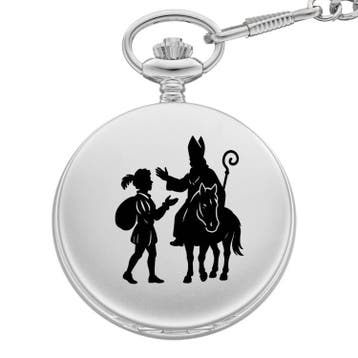 Zakhorloge Sint&Piet zilverkleurig, Ophalen of Verzenden, Nieuw