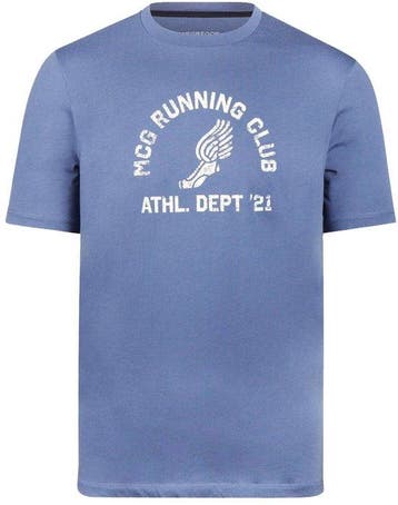 2dekans | T-shirt met McGregor Vintage-print, Blauw - Heren, Kleding | Heren, T-shirts, Overige maten, Ophalen of Verzenden, Zo goed als nieuw