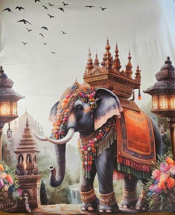 Indiase XXL-paneel 280x190 cm in organisch katoen! Artmaison