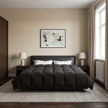 vidaXL Zomer Dekbed Gekwilt Antraciet 220 x 260 cm, Verzenden, Nieuw