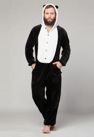 Onesie Kung Fu Panda Pak M-L of 170-176 Pandapak Kostuum Zwa, Carnaval, Maat 48/50 (M), Nieuw, Ophalen of Verzenden
