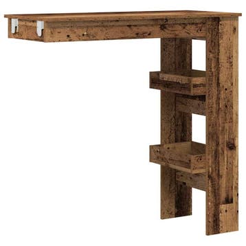 vidaXL Bartafel wandgemonteerd 102x45x103,5 cm bewerkt hout, Verzenden, Nieuw