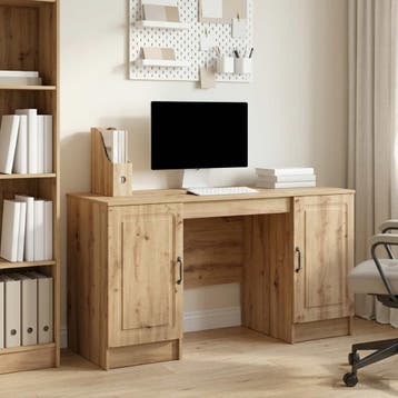 vidaXL Bureau Artisanaal eiken 142,5 x 50 x 75 cm Bewerkt, Huis en Inrichting, Verzenden, Nieuw