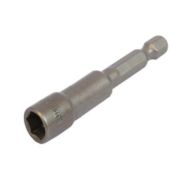 Dop bit adapter 1/4 sleutelwijdte 11 mm. lengte 65 mm. -, Ophalen of Verzenden, Nieuw