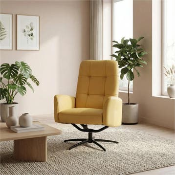 Leren draaifauteuil Pulse - Toledo Giallo (geel) - Stervoet, Bohemian, Industrieel, Modern, Scandinavisch, Nieuw, Ophalen of Verzenden