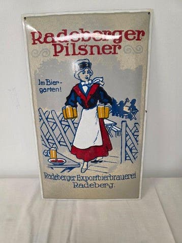 radeberger - Emaille bord - Emaille