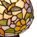 Tiffany tafellamp – Kolibrie &amp; Bloemen – Ø 20 × H 36 cm, Verzenden, Nieuw