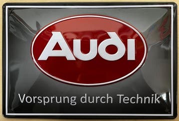 Audi Vorsprung durch technik reclamebord, Verzamelen, Merken en Reclamevoorwerpen, Ophalen of Verzenden, Nieuw