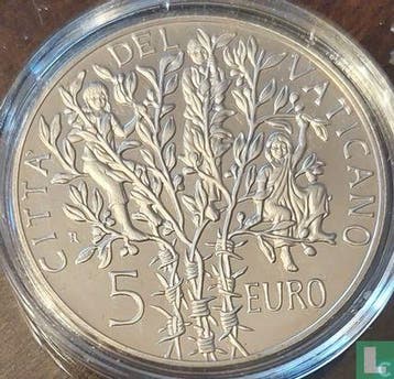 Vaticaan 5 euro 2005 (PROOF) 60th anniversary of the end..., Vaticaanstad, Verzenden, Goud, 5 euro